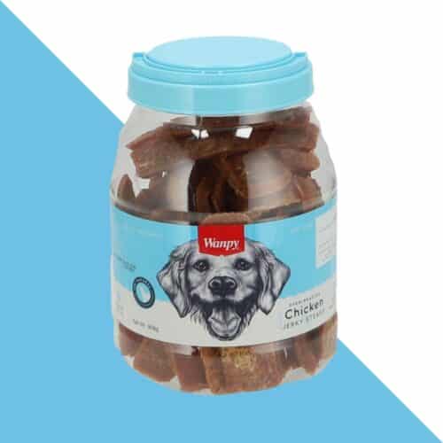 וונפי צנצנת חטיפי סטייק ג'רקי עוף לכלב 908 גרם Wanpy