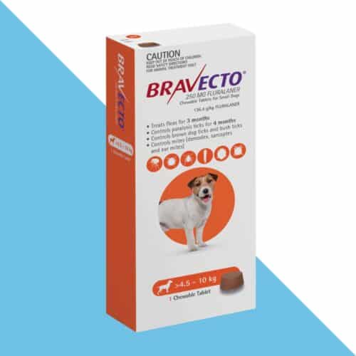 ברבקטו כדור להדברת פרעושים וקרציות לכלב 4.5-10 ק"ג Bravecto