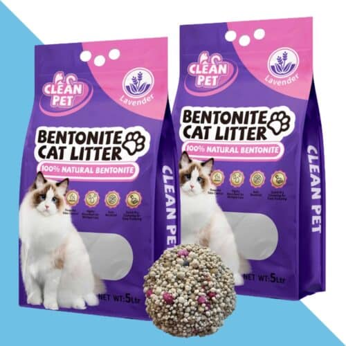 2 יח' חול מתגבש איכותי לחתול בניחוח לוונדר קלין פט | 20 ל' סה"כ