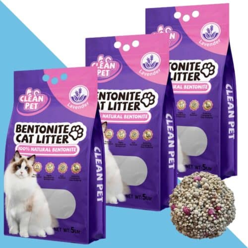 3 יח' חול מתגבש איכותי לחתול בניחוח לוונדר קלין פט | 30 ל' סה"כ