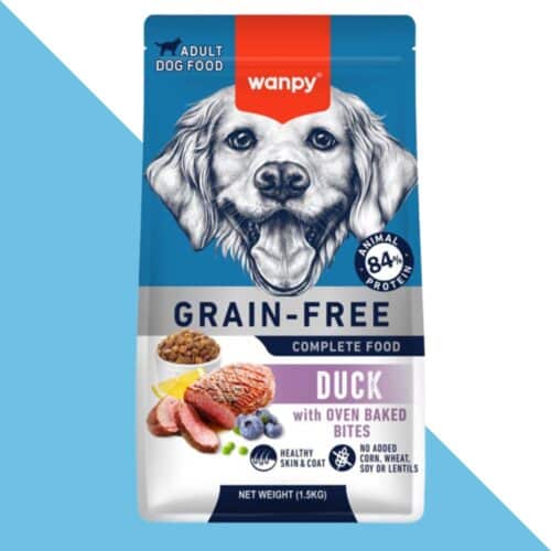 וונפי ברווז מזון יבש לכלב בוגר מכל גזע ללא דגנים | 1.5 ק"ג Wanpy