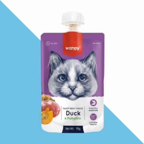 וונפי מחית מוס לחתול- ברווז 90 גרם Wanpy