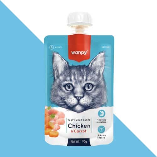 וונפי מחית מוס לחתול- עוף 90 גרם Wanpy