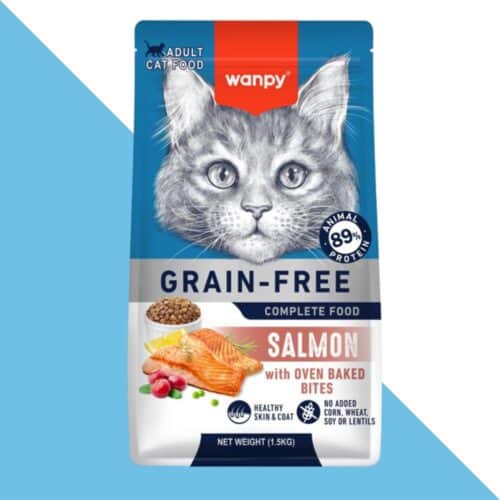 וונפי סלמון מזון יבש לחתול בוגר ללא דגנים | 1.5 ק"ג Wanpy