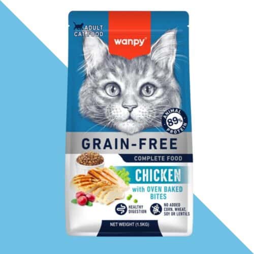 וונפי עוף מזון יבש לחתול בוגר ללא דגנים | 8 ק"ג Wanpy