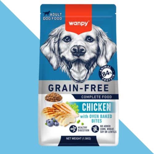 וונפי עוף מזון יבש לכלב בוגר מכל גזע ללא דגנים | 1.5 ק"ג Wanpy