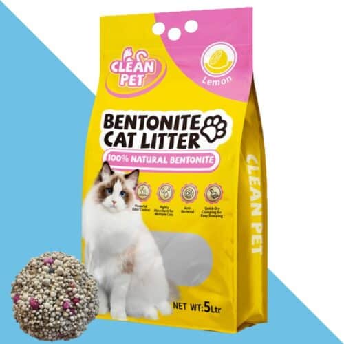 חול מתגבש איכותי לחתול בניחוח לימון קלין פט | 10 ליטר Clean pet