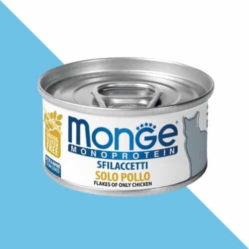 מונג' מעדן לחתול מונו פרוטאין פתיתי עוף | 80 גרם Monge