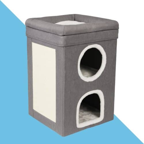 מיטה ומתקן גירוד משולב 2 קומות אפור