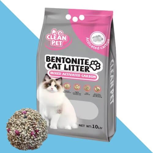 חול מתגבש איכותי לחתול בתוספת פחם פעיל קלין פט | 10 ליטר Clean pet