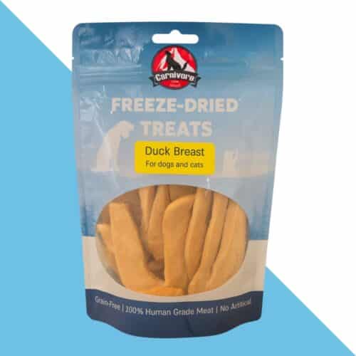 קרניבור חטיף טבעי מיובש בהקפאה- חזה ברווז 40 גרם