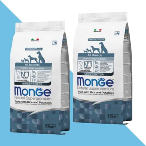 2 שקי מונג' פורל לגורים מכל הגזעים 12 ק"ג Monge