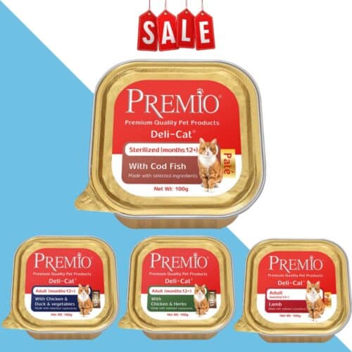 32 מעדני פרמיו 100 גרם לחתול במגוון טעמים