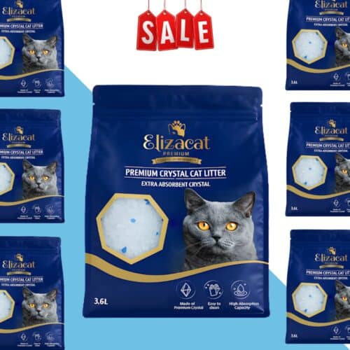 12 יח חול קריסטל לחתול 3.6 ליטר Elizacat Premium