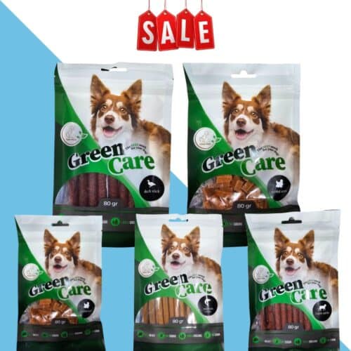 20 חטיפים לכלב 80 גרם מיקס טעמים- גרין קייר