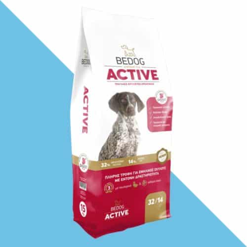 בידוג אקטיב חלבון גבוהה לכלבים פעילים 15 קג BEDOG
