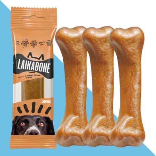 ליקה בון עצם גבינה וחמאת בוטנים חזקה במיוחד 91 גרם LAIKA BONE L