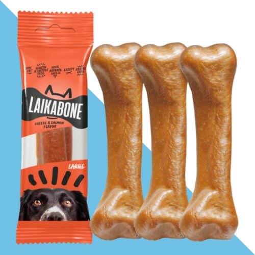 ליקה בון עצם גבינה וסלמון חזקה במיוחד 91 גרם LAIKA BONE L