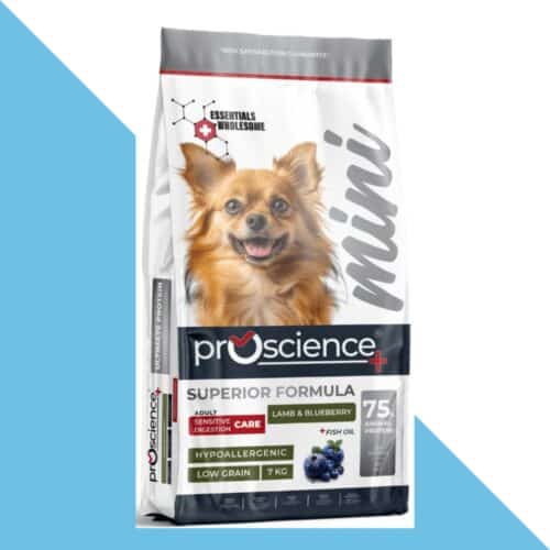 פרו סיינס כבש ואוכמניות מזון היפואלרגני לכלב בוגר קטן 7 ק"ג Pro science