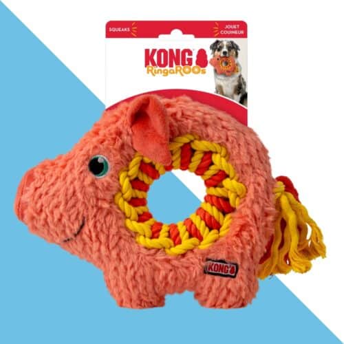 קונג רינגרוס חזיר עם חבל עמיד בינוני KONG