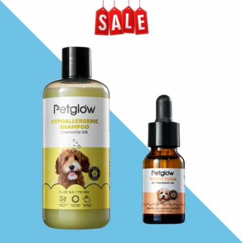 סט טיפוח שמפו + שמן בושם לכלב פט גלואו