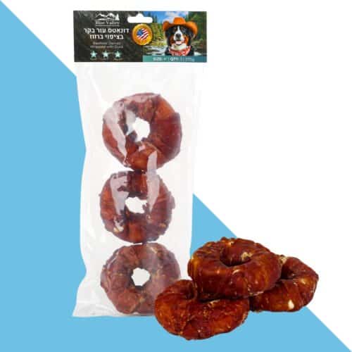 בלו וואלי דונאטס עור בקר בציפוי ברווז - 3 יחידות 270 גרם blue valley