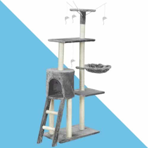 מתקן גירוד עם סולם וערסל גובהה | אפור בהיר | 140ס"מ | Y863