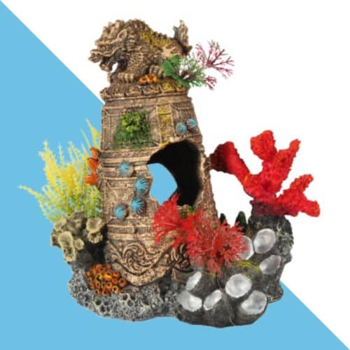 דקורציה לאקווריום חרס עתיק במים 16.5/12.5/17.8 ס"מ