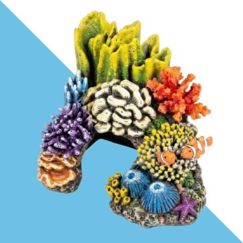 דקורציה לאקווריום מערכת אלמוגים פינתית 18/14/19 ס"מ