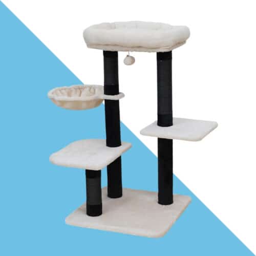 מתקן גירוד קלאסיקט דורה 48/48/95 ס"מ - קרם ושחור (0195ב)