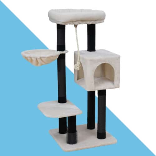 מתקן גירוד קלאסיקט דייב 48/48/110 ס"מ - קרם ושחור (0194ב)