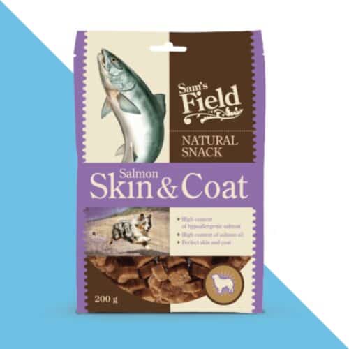 סאמס פילד חטיף סלמון לעור ולפרווה טבעי ואיכותי 200 גרם SAM'S FIELD