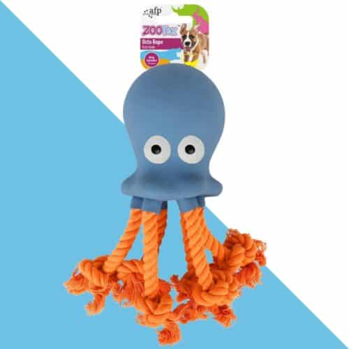 צעצוע תמנון מצפצף עם חבלים לכלב - AFP