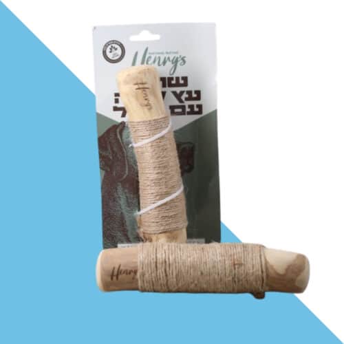 הנריס עצם שורש עץ קפה מלופף בחבל טבעי- ג'אמבו