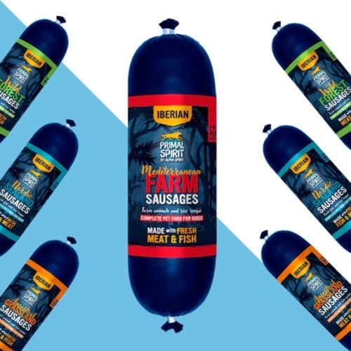 10 יח נקניק פרימל ספיריט מזון טבעי לכלב ללא הקפאה- מיקס 1 ק"ג Primal Spirit