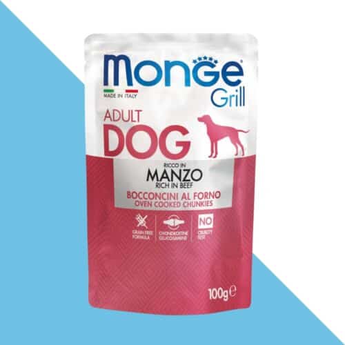 מונג' גריל פאוץ' מזון לכלב - בקר 100 גרם Monge