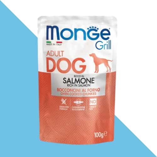 מונג' גריל פאוץ' מזון לכלב - סלמון 100 גרם Monge