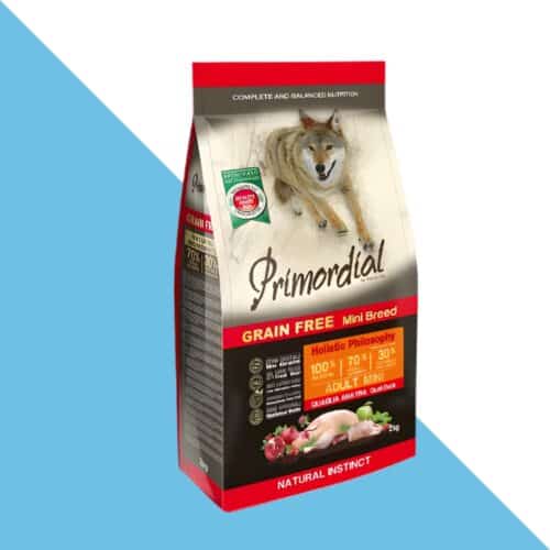 פרימורדיאל ברווז ושלו לכלב בוגר מגזע קטן ללא דגנים 6 ק"ג Primordial