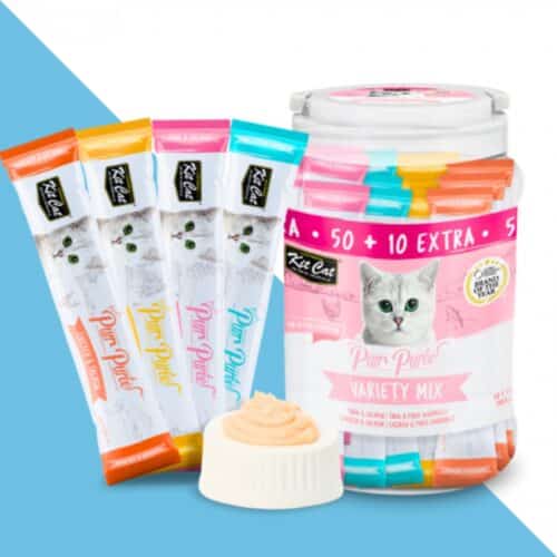 קיט קט שלוקים לחתול בצנצנת 60 יח'- מיקס טעמים 900 גרם Kit Cat