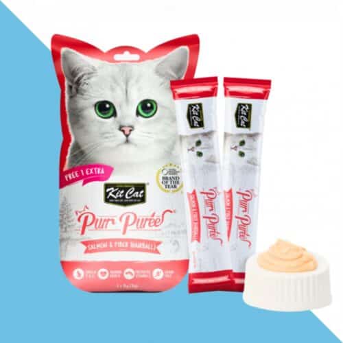 קיט קט שלוקים לחתול סלמון וסיבים- הירבול 60 גרם Kit Cat