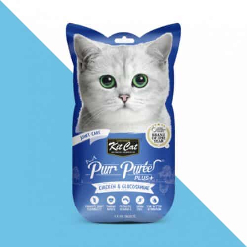 קיט קט שלוקים לחתול עוף וגלוקוזמין 60 גרם Kit Cat