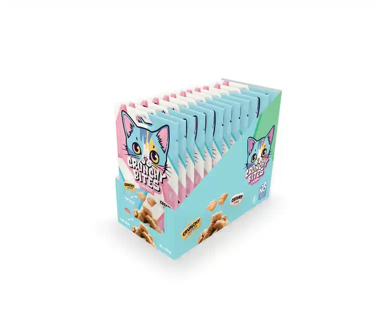 ⁦חטיף כריות קראנץ לחתול - טעם סלמון 60 גרם M-PETS⁩ – תמונה ⁦2⁩