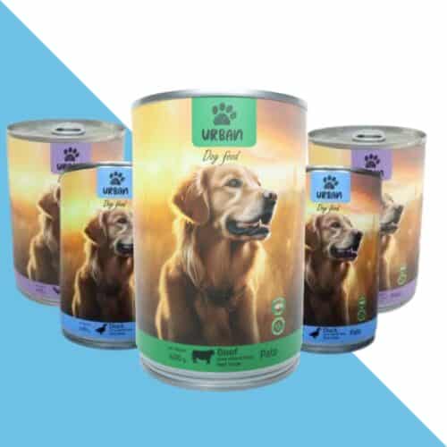 10 יח אורבן שימורי פטה איכותי 400 גרם לכלבים מיקס טעמים