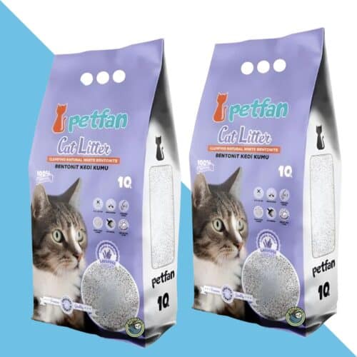 2 יח' חול מתגבש לחתול פט פאן בניחוח לוונדר סה"כ 20 ליטר