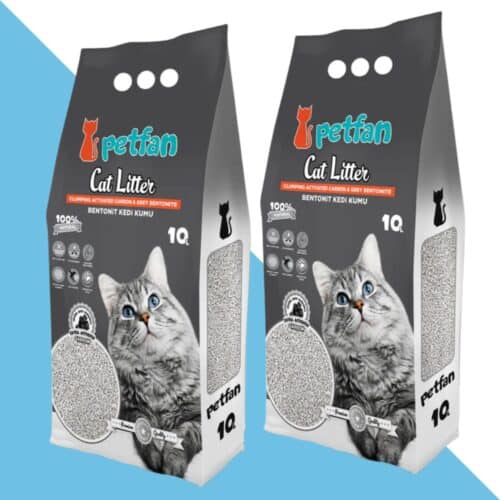 2 יח' חול מתגבש לחתול פט פאן בתוספת פחם ללא ריח סה"כ 20 ליטר