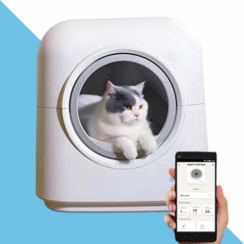 ארגז שירותים אוטומטי לחתול עם אפלקיציה יעודית PAWPAW