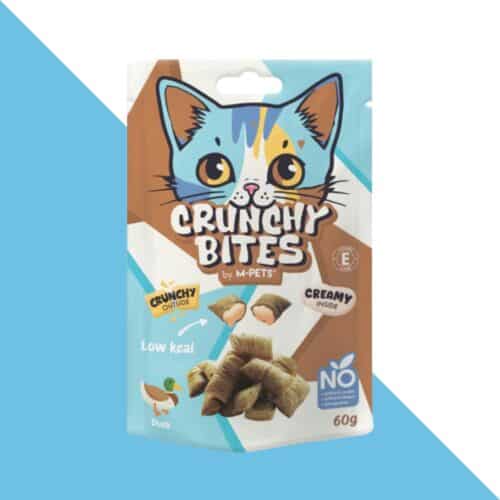 חטיף כריות קראנץ לחתול - טעם ברווז 60 גרם M-PETS