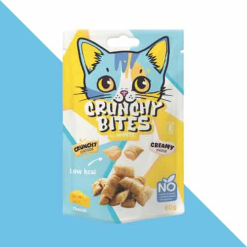 חטיף כריות קראנץ לחתול - טעם גבינה 60 גרם M-PETS