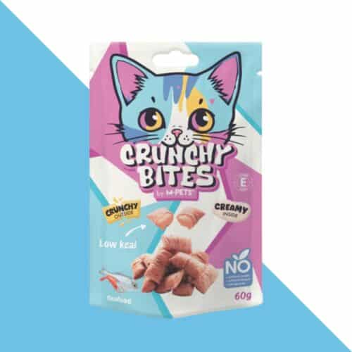 חטיף כריות קראנץ לחתול - טעם פירות ים 180 גרם M-PETS