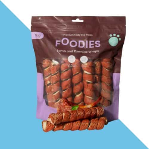 פודיז חטיפי כבש מסולסלים על עור בקר 1 ק"ג FOODIES